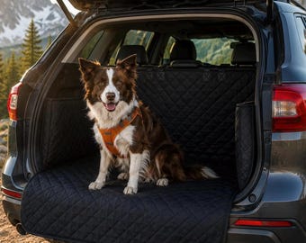 Waterproof Dog Cargo Liner for SUV | Quilted Pet Trunk Cover | Non-Slip Car Seat Protector | Dog Travel Mat | Universal Fit SUV Trunk Mat