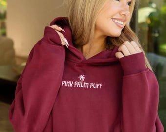 Pink Palm Puff 'Live in the Moment'-hoodie