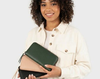 Handmade Soft Leather Wallet: Woman,s Everyday Carryall 10+ Colours.HOPE