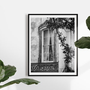 Black and white Savannah print - Georgia photography - Southern art - GA Travel photography wall decor - 11x14 8x12 12x18 + more