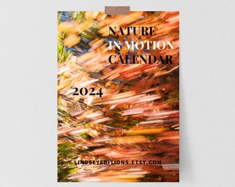 2024 Photo Calendar - Abstract photography - Holiday gifts under 30 - Calendar 2024 5x7 - Small desk calendar