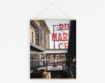 Post Alley - Seattle photo print - Pike Place Market - American travel art - Retro sign wall decor - 12x18 photography + more sizes