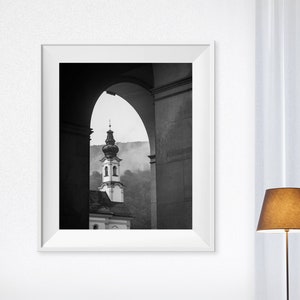 Salzburg photograph - Austria print - European architecture wall decor - Black and white photography - Travel wall art - 8x10 11x14 16x20