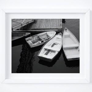 Nautical wall decor - Black and white wall art - Large art - Beach house decor - Coastal photography - Husband gift - Black and white prints
