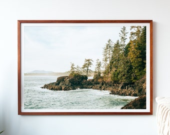 Tofino Vancouver Island - British Columbia photo - Fathers Day Gift - Horizontal ocean seascape photography - Extra large wall art