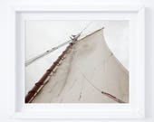 Schooner photo - Nautical wall art - Ocean wall decor- Neutral minimalist - Mainsail - Boyfriend Christmas gift - Sailor gift - Sail art
