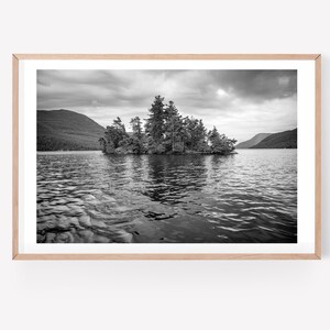 Black and White Lake George NY Print Lake House Decor - Etsy