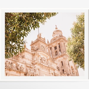 Mexico City wall art print - Metropolitan Cathedral photography print  - World travel print rose gold