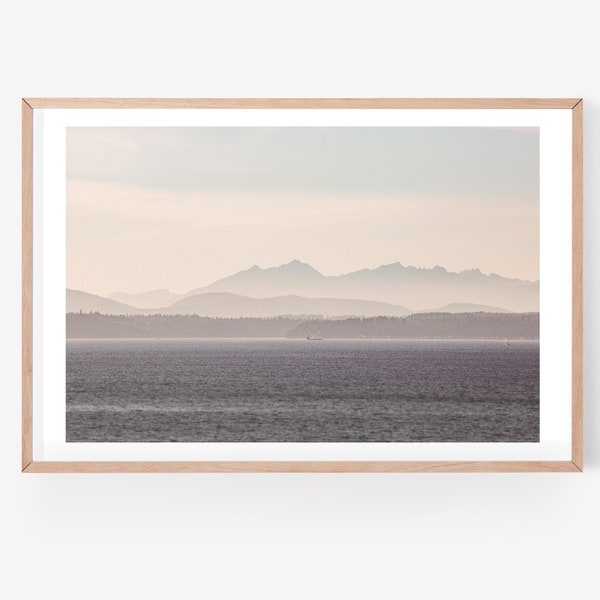 Puget Sound photograph - Seattle wall art print - Pacific Northwest decor - Elliott Bay Washington photo print - PNW art