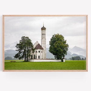 Bavarian country chapel print - Germany photography - St. Coloman Chapel near Neuschwanstein