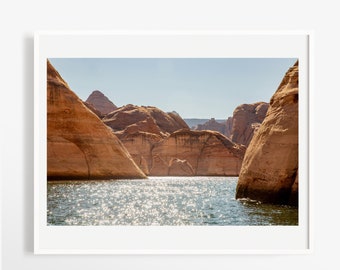 Lake Powell Utah Fotodruck - Red rocks and sparkles fine art photography - Wand kunstdruck in 8x12 10x15 16x20 24x30 + viele weitere Größen