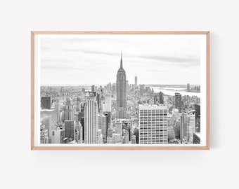 New York City wall art - Black and white NYC New York photography print - College room decor