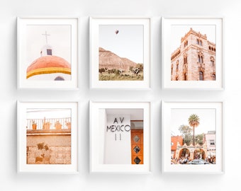 Prints Mexico City set of 6 - 25% off - Mexico art prints - CDMX photography decor - Gallery wall print set