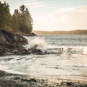 British Columbia photo Tofino Vancouver Island Fathers Day gift Extra large wall art Horizontal ocean seascape photography image 2