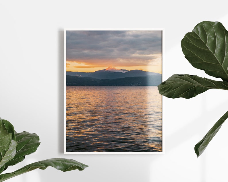 Lake George decor Upstate New York wall art Lake photo print Bathroom wall art Vertical 12x16 wall art print image 4