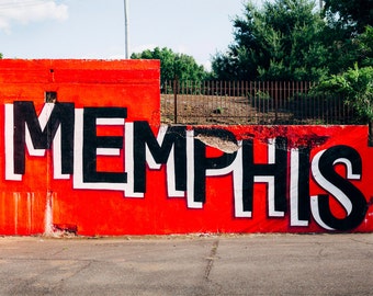 Memphis Tennessee photo print - Urban art - Black and white or color wall decor - Travel photo - Wanderlust - American city photography 8x10