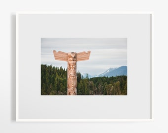 First Nations Canadian totem pole print - Tofino Vancouver Island - Native Canada photography - British Columbia photo