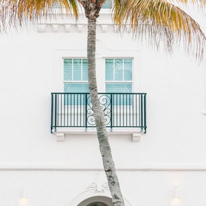 Puede incluir: Un edificio blanco con una palmera en frente. El edificio tiene un balc&oacute;n con una barandilla negra y una ventana con persianas blancas. El n&uacute;mero 1060 es visible en el edificio.