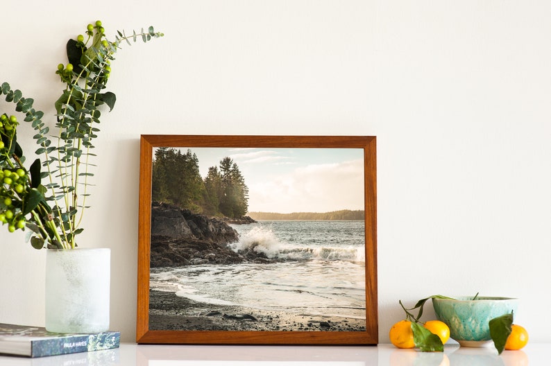 British Columbia photo Tofino Vancouver Island Fathers Day gift Extra large wall art Horizontal ocean seascape photography image 4