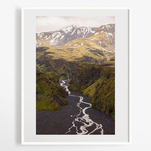 Iceland photo volcano valley -  Landscape print - Þórsmörk photography - Large wall art - Iceland photography - Fine art travel photos