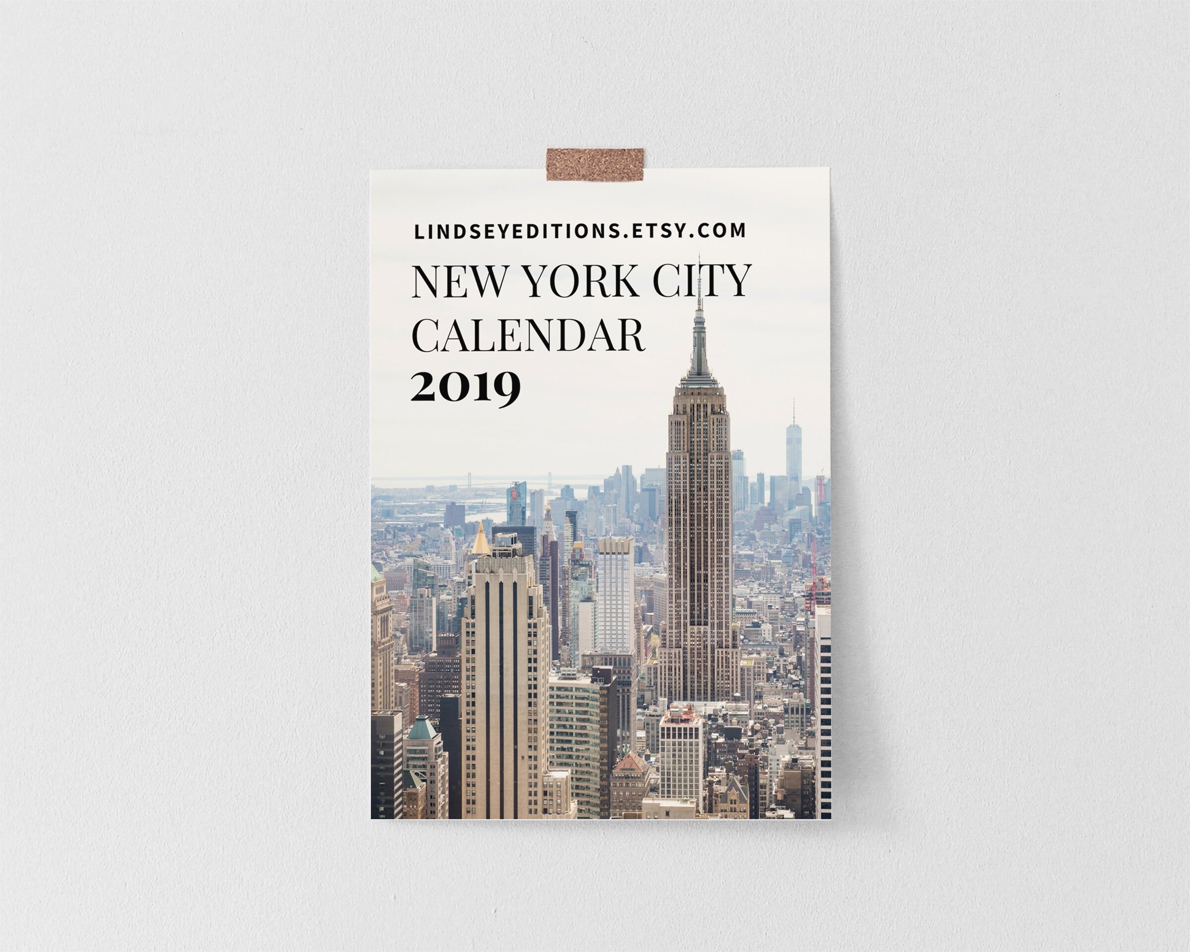 2019 New York City calendar NYC photo prints holiday gift | Etsy
