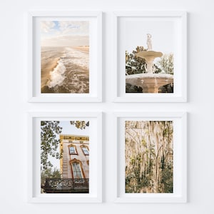 Savannah print set of 4 Photography art print collection 20% off Tybee Island Georgia matching wall decor image 1