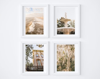 Savannah print set of 4 - Photography art print collection 20% off - Tybee Island Georgia matching wall decor