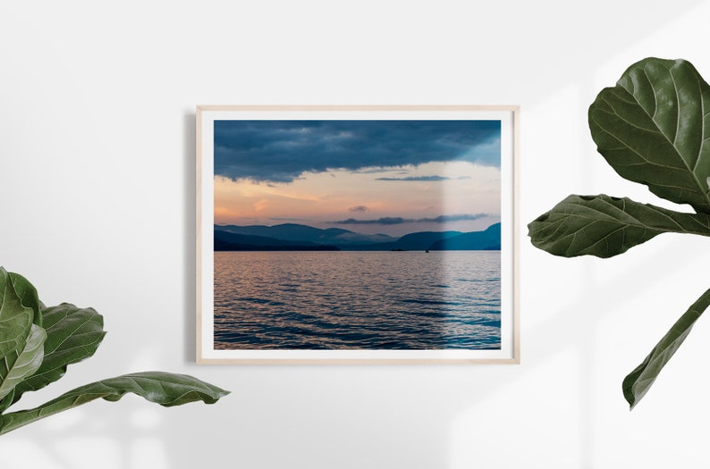 Upstate New York wall art Large landscape photography Lake George art print NY Lake house decor Lake photo print