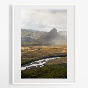 Iceland photo print-  Icelandic mountain print - Þórsmörk photography - Large wall art - Landscape photography - Fine art