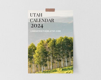 2024 Utah calendar - Wall or desk photo calendar holiday gifts - Stocking stuffer - Boyfriend Christmas gift