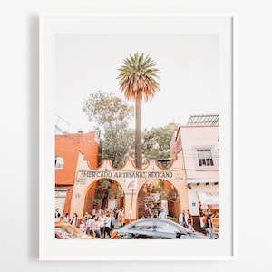 Mexico City wall art - Mercado Artesenal - Photo print Ciudad de Mexico - World travel print - Dusty peach orange - 8x12 12x18 16x24 + more