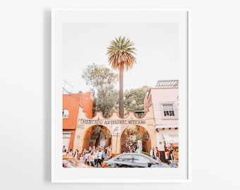 Mexico City 8x10 art print - Mercado Artesenal photography print - World travel wall art - Dusty peach orange