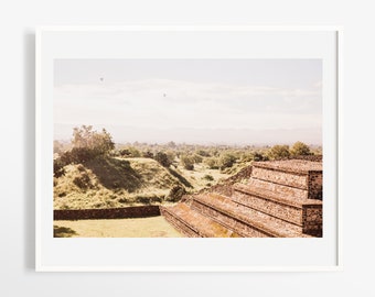 Teotihuacan Mexico City wall art - Ancient pyramid photo - Mexican photography print - World travel print