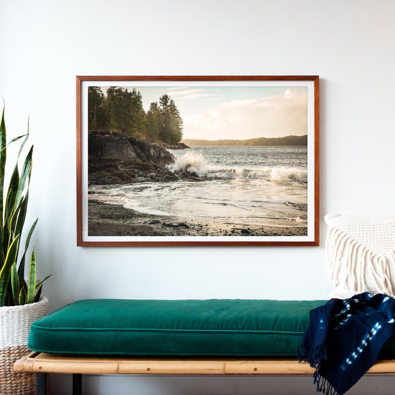 British Columbia photo Tofino Vancouver Island Fathers Day gift Extra large wall art Horizontal ocean seascape photography image 6