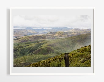 Iceland landscape photo print - Volcano valley - Þórsmörk photography - Large wall art - Mountains fine art - Iceland travel photos