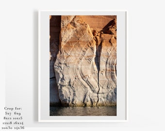 Lake Powell wall art print - Utah wall decor - Abstract photography print - Red rock desert print - 10x15 24x36 + many more sizes