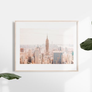 Rose gold New York City print Urban nursery art Gender neutral nursery decor College student gift Blush pink wall art image 6