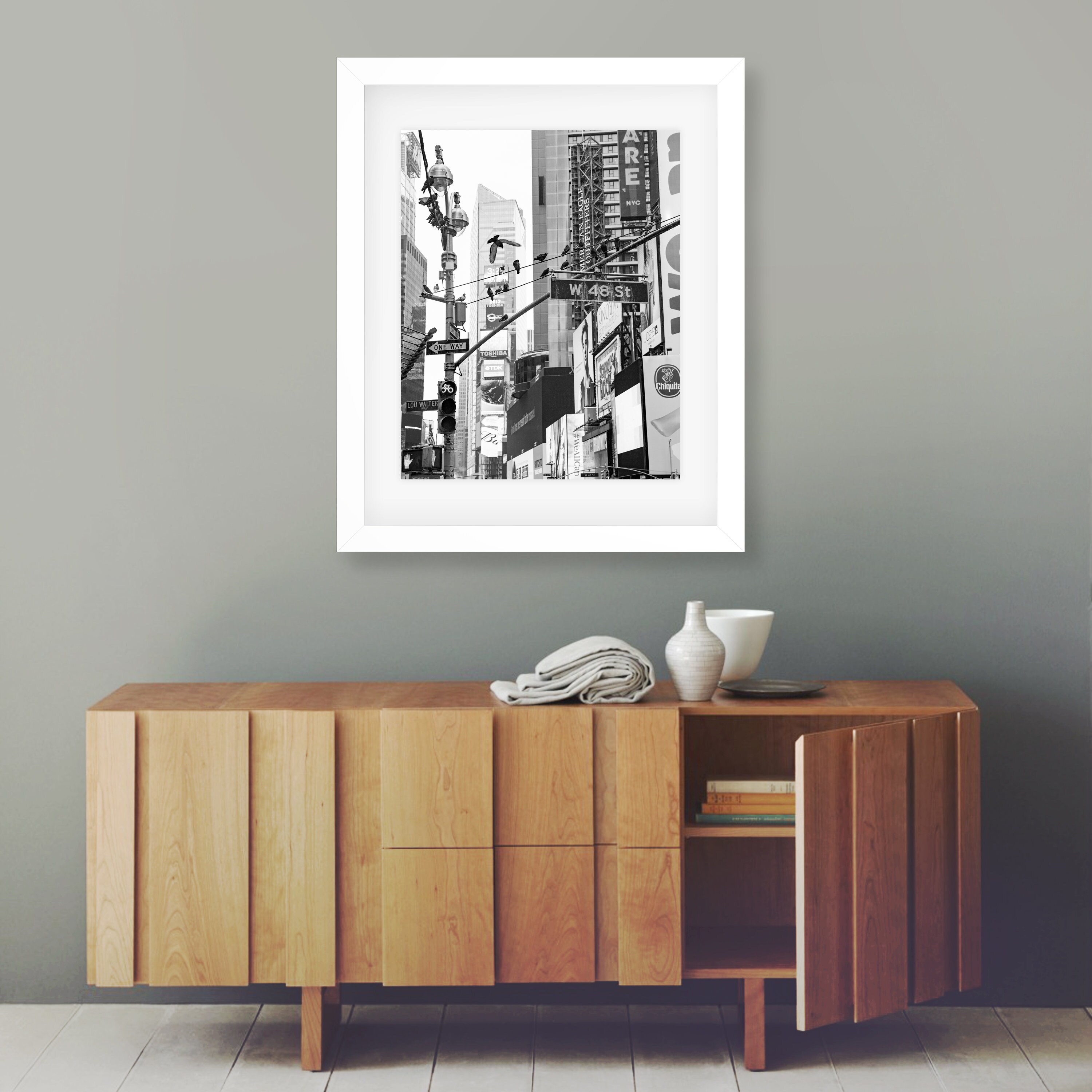 Times Square New York City Photo Print - NYC Wall Art - Black and White ...