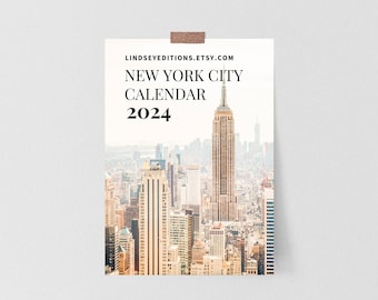 2024 New York City calendar - NYC photo prints holiday gift - Stocking stuffer - Boyfriend Christmas gift - wall or desk