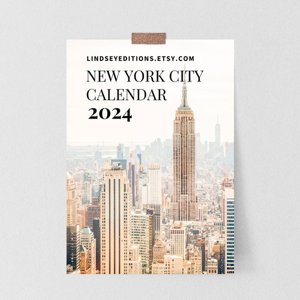 2024 New York City calendar - NYC photo prints holiday gift - Stocking stuffer - Boyfriend Christmas gift - wall or desk