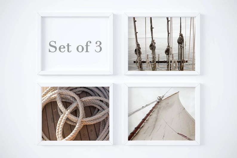 Set of 3 wall art Coastal wall art set of three prints Etsy