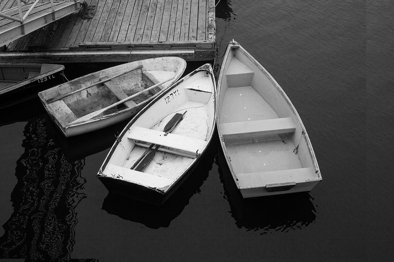 Nautical Wall Decor Black and White Wall Art Large Art Etsy