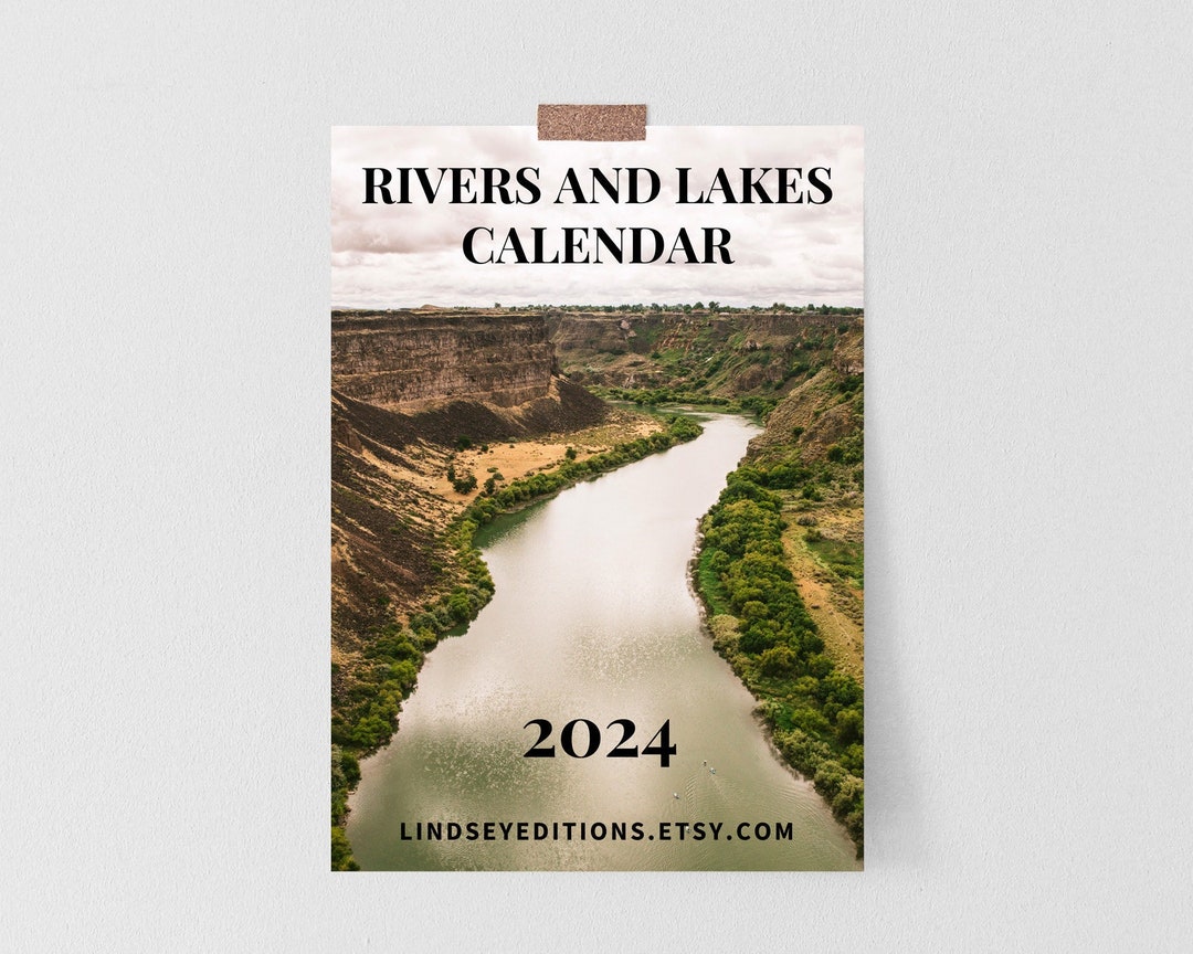 2024 Rivers and Lakes Calendar Photography Desk Calendar Christmas