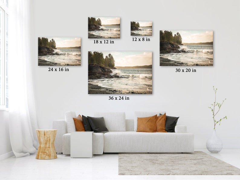 British Columbia photo Tofino Vancouver Island Fathers Day gift Extra large wall art Horizontal ocean seascape photography image 7