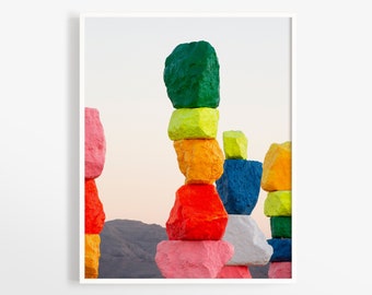 Abstract wall decor - Modern print - Fluorescent art photo - Colorful nursery photography - 11x14 16x20 - Large art - Seven Magic Mountains