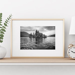 Lake George art print Upstate NY photo New York prints Large landscape photography prints Lake house art Camp cabin decor Black + White