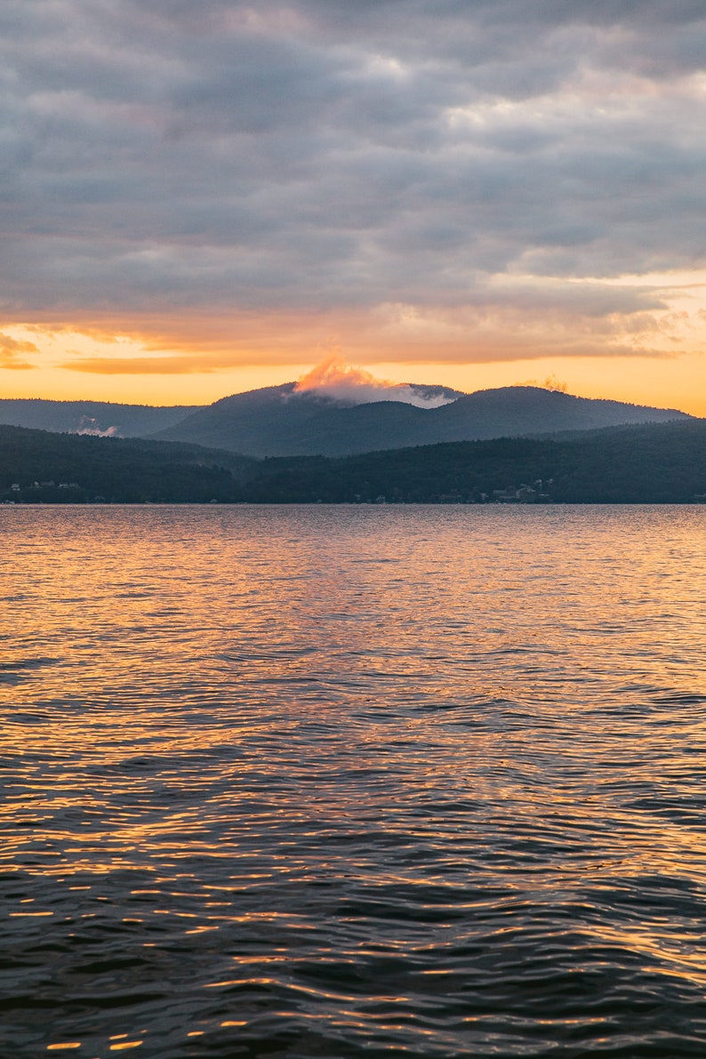 Lake George decor Upstate New York wall art Lake photo print Bathroom wall art Vertical 12x16 wall art print image 2