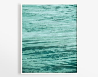 Turquoise teal wall art - Modern tropical ocean decor - Colorful extra large photograph - Caribbean photo print - 12x18 24x36 + more