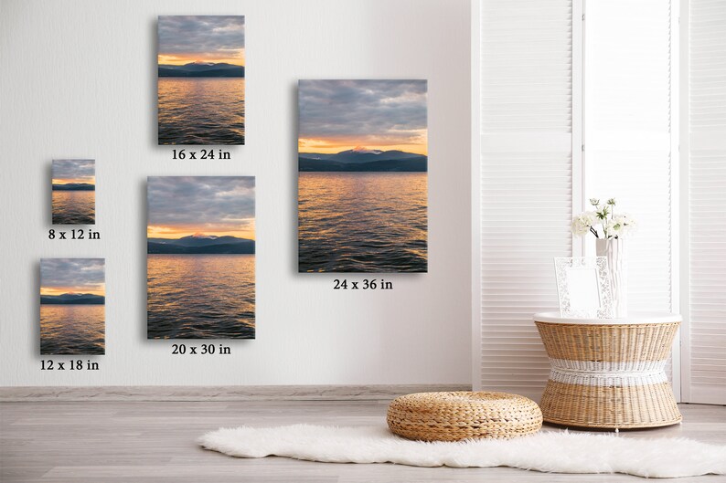 Lake George decor Upstate New York wall art Lake photo print Bathroom wall art Vertical 12x16 wall art print image 5