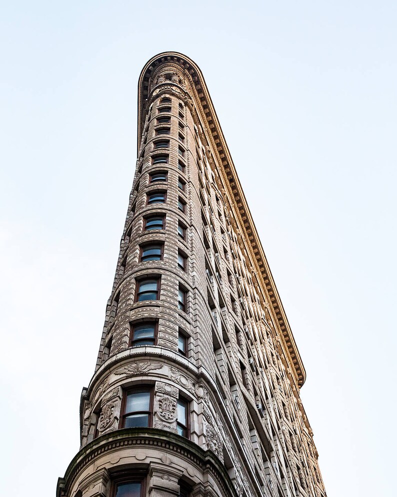 New York City wall art Flatiron Building black and white NYC Etsy